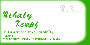 mihaly kempf business card